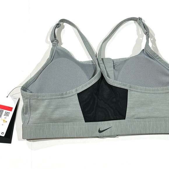 Women's Nike Dri-Fit Indy Zip-Front Padded Sports Bra Gray DD1197-073 NWT - Picture 4 of 16